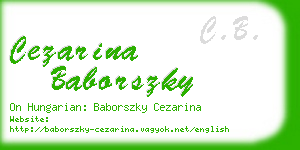 cezarina baborszky business card